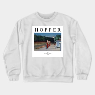 High Resolution Edward Hopper Painting Gas 1940 Crewneck Sweatshirt